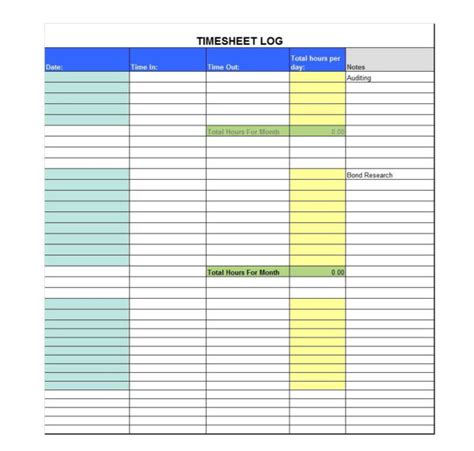 Spreadsheet To Track Hours Worked Inside 40 Free Timesheet Time Card Templates Template Lab