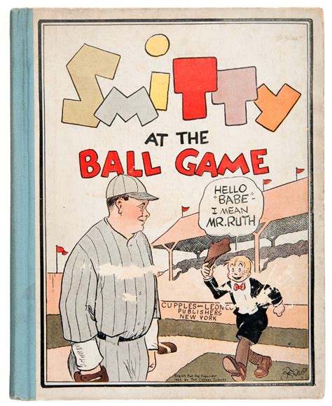 Hake S BABE RUTH FEATURED IN SMITTY AT THE BALL GAME COMIC