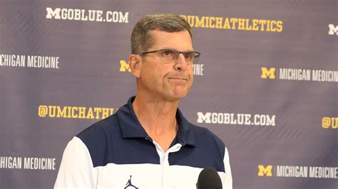 Michigan Football Jim Harbaugh Explains Qb Decision Discusses The