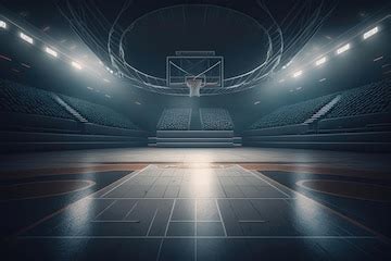 Premium Photo | Basketball sport arena interior view to wooden floor of ...