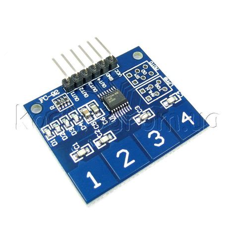 Емкостной, сенсорный модуль для Ардуино. 4 кнопки, Напряжение питания ...