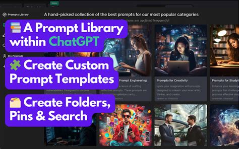 chatgpt prompt library templates  folders  google chrome