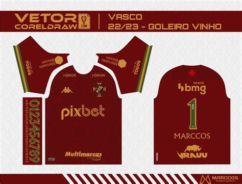 Arte Vetor Camisa Vasco 2022 2023 Goleiro Vinho No Elo7 Marccos