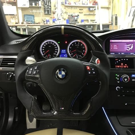 Bmw e92 m3 Custom Steering Wheel . Full custom reshape , carbon fibre ...