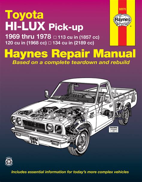 Toyota Hi Lux And Hi Ace Pick Ups 69 78 Haynes Repair Manual Haynes