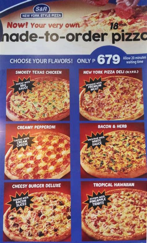 sr  york style pizza opens  robinsons iloilo
