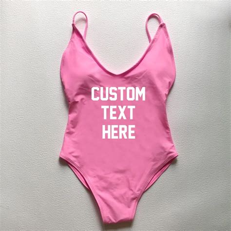 Sexy One Piece Swimsuit Women Swimwear Custom Text Thong Bikini Bathing Suit Maillot De Bain