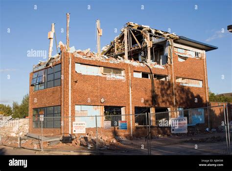 Police station undergoing demolition in Swindon Wiltshire Stock Photo ...