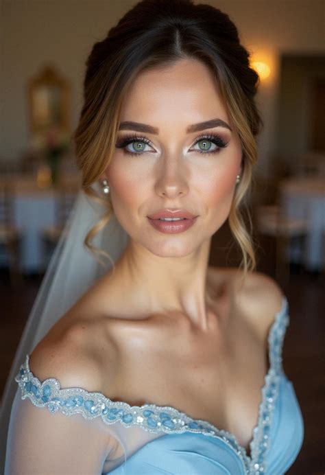 wedding makeup  blue dress tips thechichbridecom