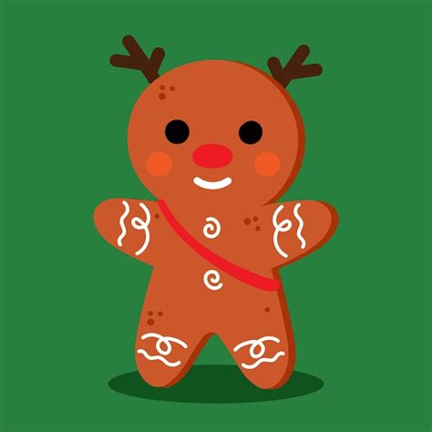 Premium Vector Gingerbread In The Form Of A Deer
