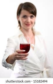 Nude Woman Wine Glasses Isolated On Stock Photo Shutterstock