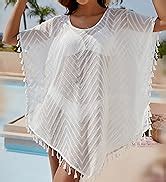 Damen Strandkleid Bikini Cover Up Lang Spitze Kimono Strandponcho Sommer Beachwear Badeanzug