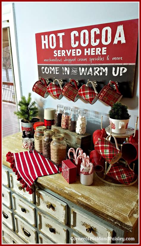 Christmas Hot Cocoa Bar Corner Of Plaid And Paisley