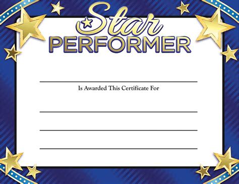 Star Performer Certificate Templates 1 Best Templates Ideas For You