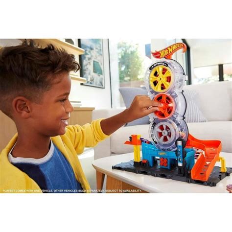 Hot Wheels City Circuit Boutique De Pneus Bebeboutik