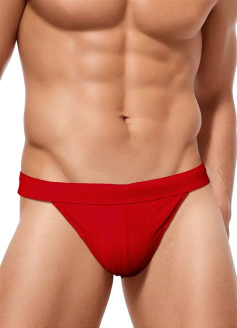 Sexy Solid Swimsuit For Men Low Rise Bikini Swimming Briefs Half Cover Hip Beach Thong Panties