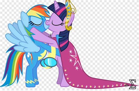 Twilight Sparkle And Rainbow Dash Kiss