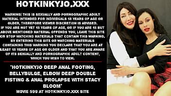Stacy Bloom NEW Hotkinkyjo Deep Anal Footing Bellybulge Elbow Deep Double Fisting Anal