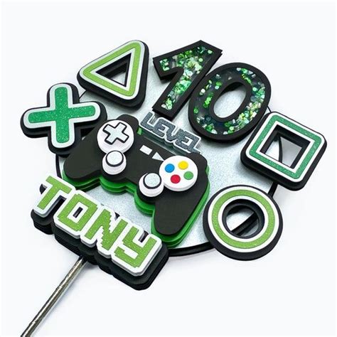 Gamer Cake Topper Gamer Birthday Party Gaming Cake Topper Etsy