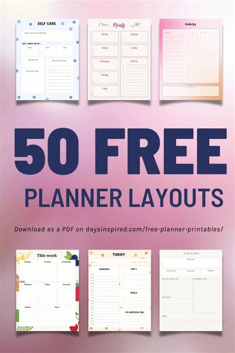 50 Free Planner Printables For Daily Planning Weekly Planning And More