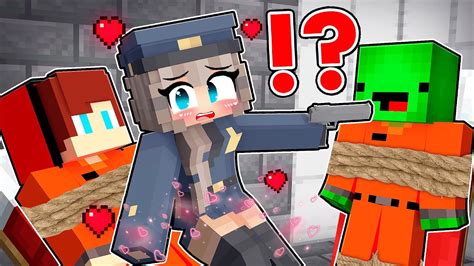 Girl Police Fell In Love With Jj In Prison Jj And Mikey Jailbreak In Minecraft Maizen