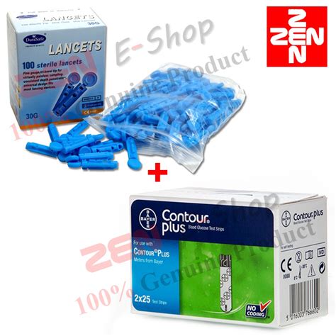 Contour Plus Test Strips 2 X 25sblood Lancets 100s Shopee Malaysia