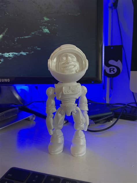 D Printable Flexi Print In Place Astronaut Made With Ender V Neo