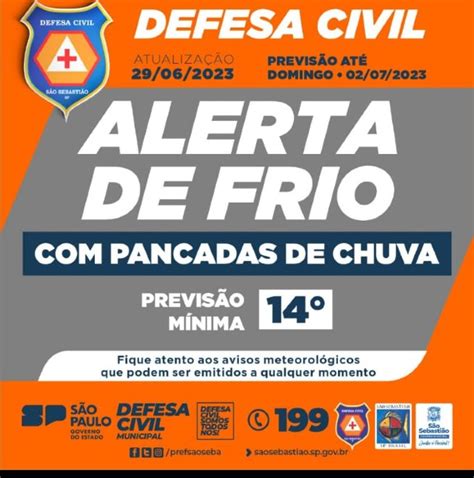 Sopesp Defesa Civil Alerta Para Chegada De Frente Fria E Chuva A