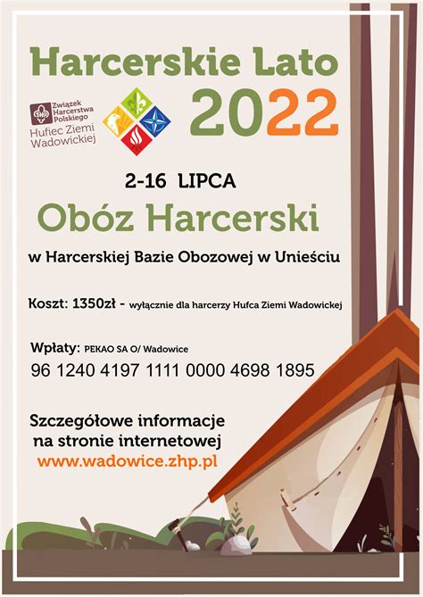 Obóz harcerski w Unieściu Hufiec Ziemi Wadowickiej ZHP