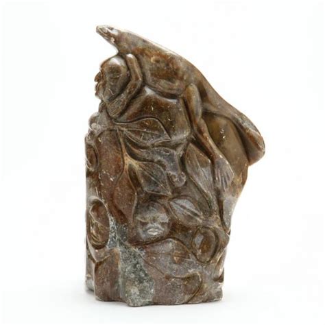 Native American Carved Stone Sculpture Lot 735 The October Holiday