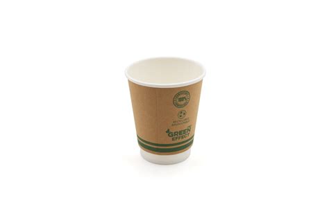 8oz Green Effect Double Wall Hot Drink Cup - GreenPak Supplies