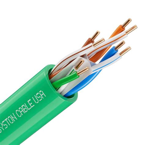 Syston Cable Technology 500 Ft Green CMR Riser Rated CAT6E 600 MHz 23