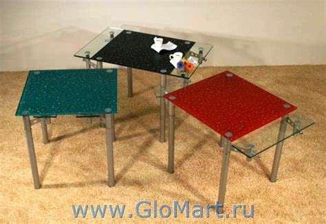 Стеклянные столы раздвижные ГМ-103-1 - купить в Москве, GloMart.ru