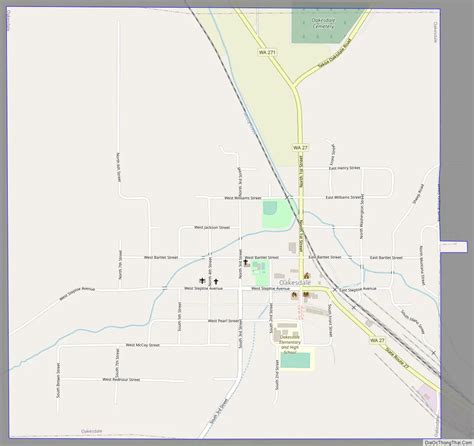 Map of Oakesdale town