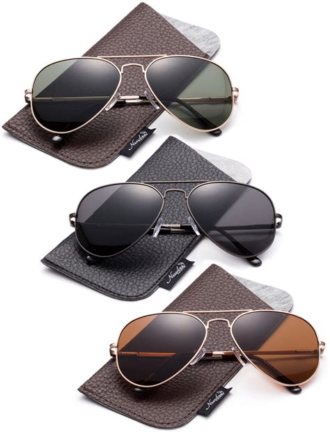 Polarized Aviator Sunglasses Mirrored Lens Classic Aviator Polarized ...