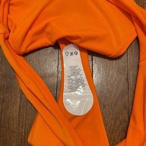 H M Swim Nwt Hm Neon Orange 2 Piece Bikini Size Large Poshmark
