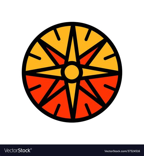 Sundial Color Simple Style Time Icon Royalty Free Vector