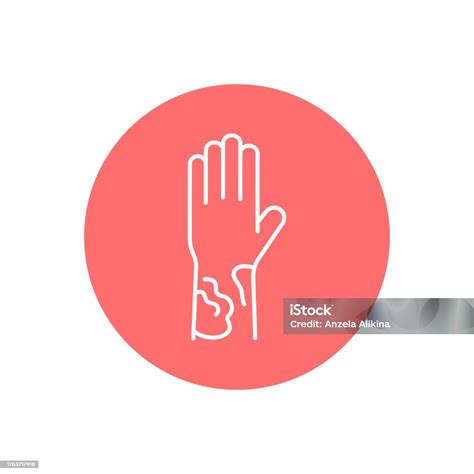 Lichen Planus Black Line Icon Dermatology Disease Stock Illustration