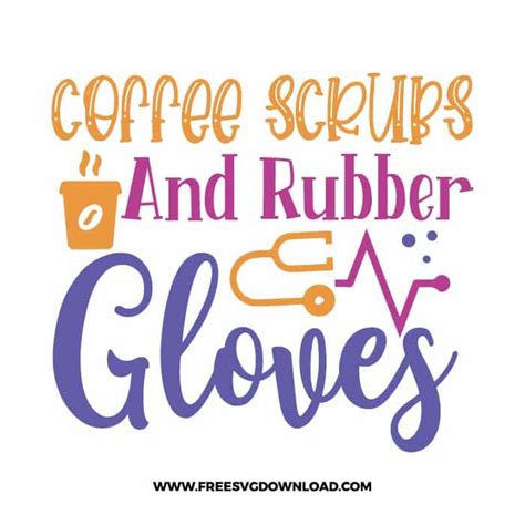 Coffee Scrubs And Rubber Gloves Svg Png Free Cut Files