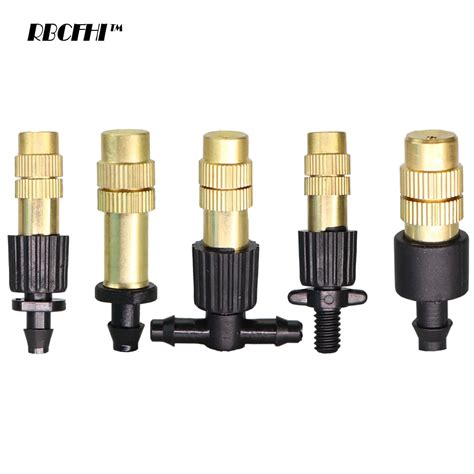 RBCFHI 10PCS 5 Types Of Micro Drip Irrigation Misting Brass Nozzle