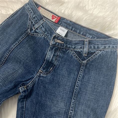 Guess Vintage Bootleg Flat Jeans Low Rise Sz 29 Y2k Gem