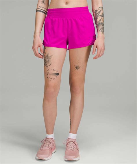 Lululemon Hotty Hot High Rise Lined Short Purple Highlight Lulu Fanatics