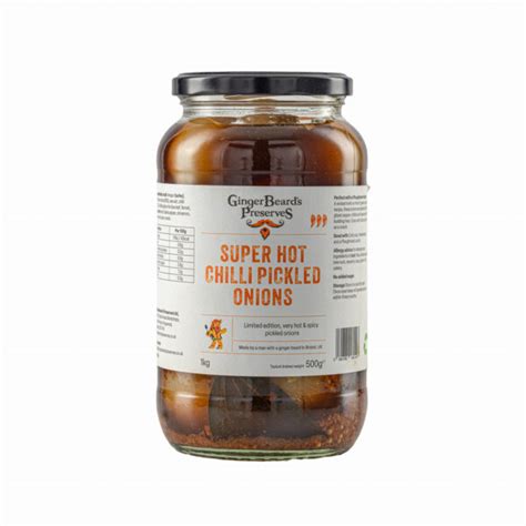Super Hot Chilli Pickled Onions GingerBeard S Preserves