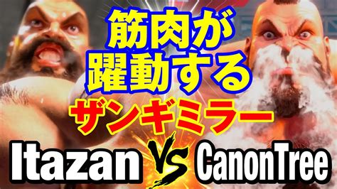 スト6 板ザンザンギエフvs CanonTreeザンギエフ 筋肉が躍動するザンギミラー Itazan ZANGIEF vs