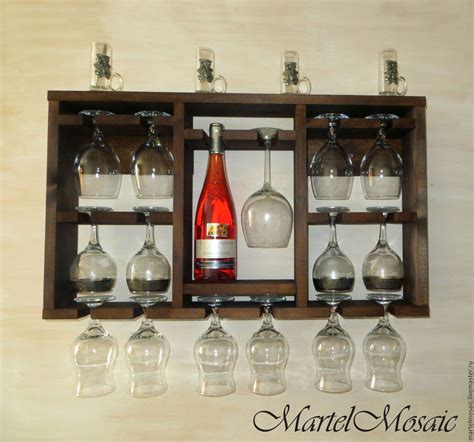 Полка для бокалов (14 бокалов + 2 бутылки) – заказать на Ярмарке ...