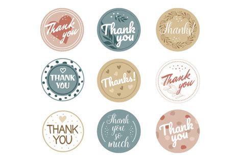 Free Thank You Sticker Template Psd Ai Eps Png
