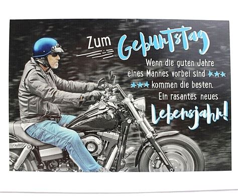 Karte Glückwunschkarte Biker Bikerin Geburtstagskarte Chopper Motorrad