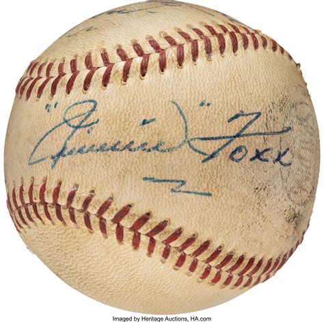 1950's Jimmie Foxx Single Signed Baseball.... Baseball Collectibles