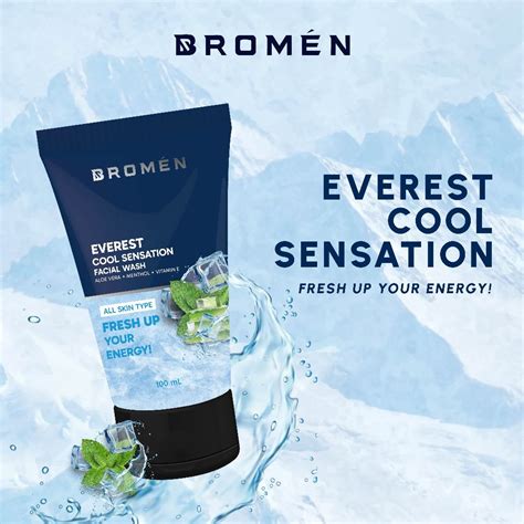 Jual BROMEN Everest Cool Sensation Facial Wash 100ml Shopee Indonesia