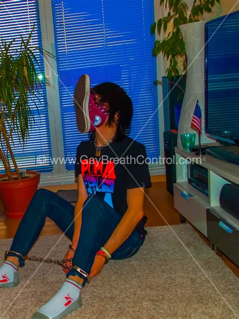 Emobcsmslave Tied Up With Handcuffs And Leg Irons Sniffing His Chucks Gay Bondage And Breath